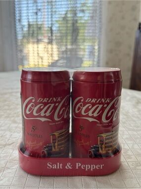Coca Cola Red Salt & Pepper Canister Duo